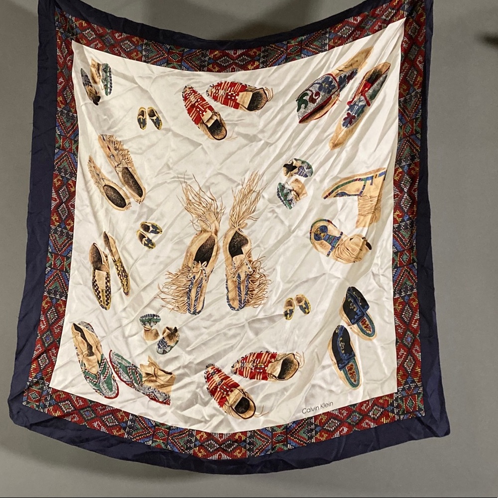 Vintage Calvin Klein Silk Moccasin Scarf